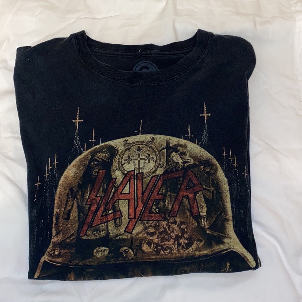 Slayer Distressed band tee Large